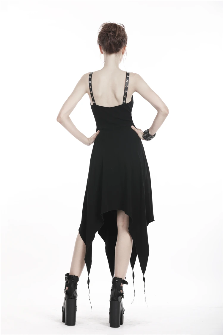 Darkinlove женские панк, искусственная кожа ремни Dressgashion готическое сексуальное платье