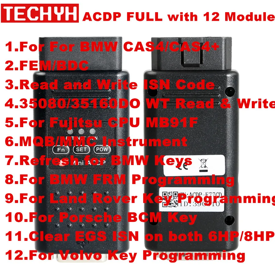 Полная версия Yanhua Mini ACDP Программирование мастер поддержка CAS1/CAS2/CAS3/CAS3+/CAS4/CAS4+/FEM/BDC программирование ключей/чтение DME IS