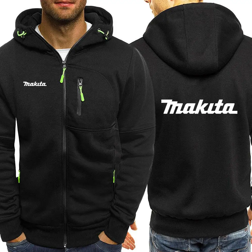 Makita-Sudadera con capucha para hombre, diseño de logotipo personalizado, Punk, informal, Harajuku, Color degradado, chaqueta con cremallera, ocio, sudadera nueva, 2021