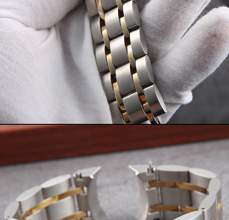 18 22 23 24 мм ремешок для часов из нержавеющей стали для Tissot T035 для мужчин и женщин браслет на запястье из серебристого золота и металла для мужчин с Т-образной застежкой