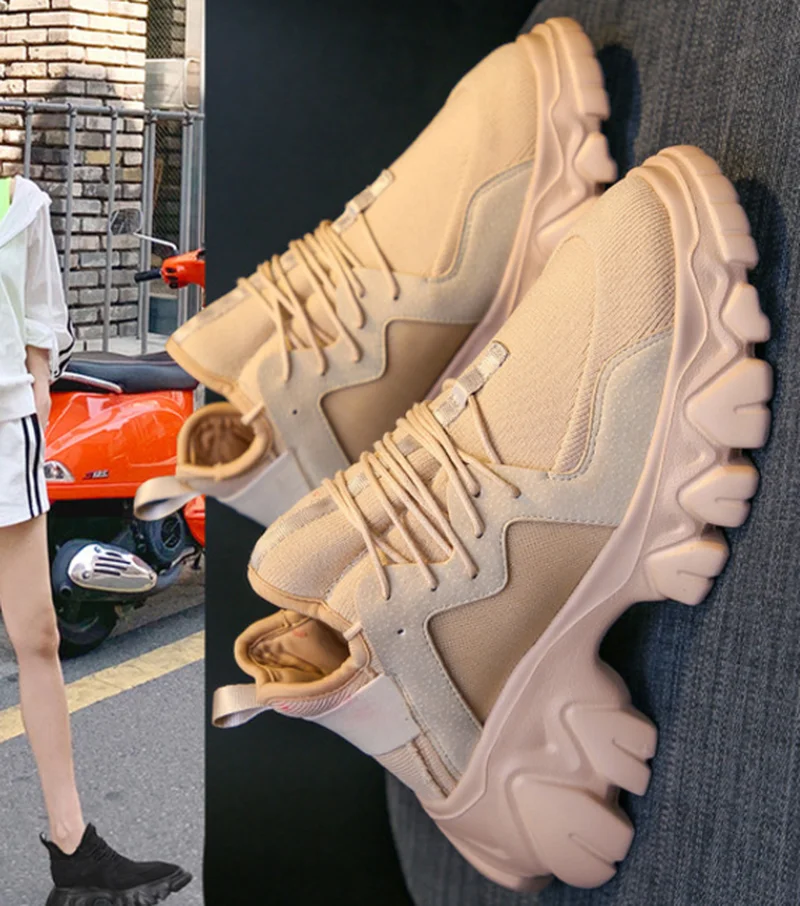 Skup Kobieta zagęszczona podeszwa buty do biegania oddychająca siatka Sport Ultra zwiększa trenerzy Famale Jogging Zapatillas Hombre M4 18