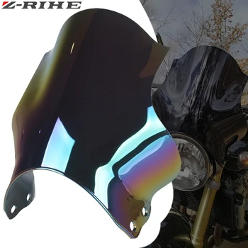 

for Yamaha V-Max 1200 Motorcycle ABS Black Windshield WindScreen for Honda CB400 CB600 CB750 CB900 CB919 CB250 Hornet All Years