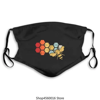

Apicoltore vintage Apicoltura Miele Divertente Ape Maschera nera Maschera da cartone animato Uomo Unisex Maschera nuova moda spe