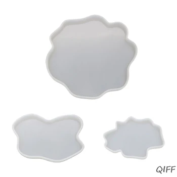

Irregular Coaster Cup Mat Mold Manual Mirror UV Resin Table Decoration DIY Crystal Epoxy Molds