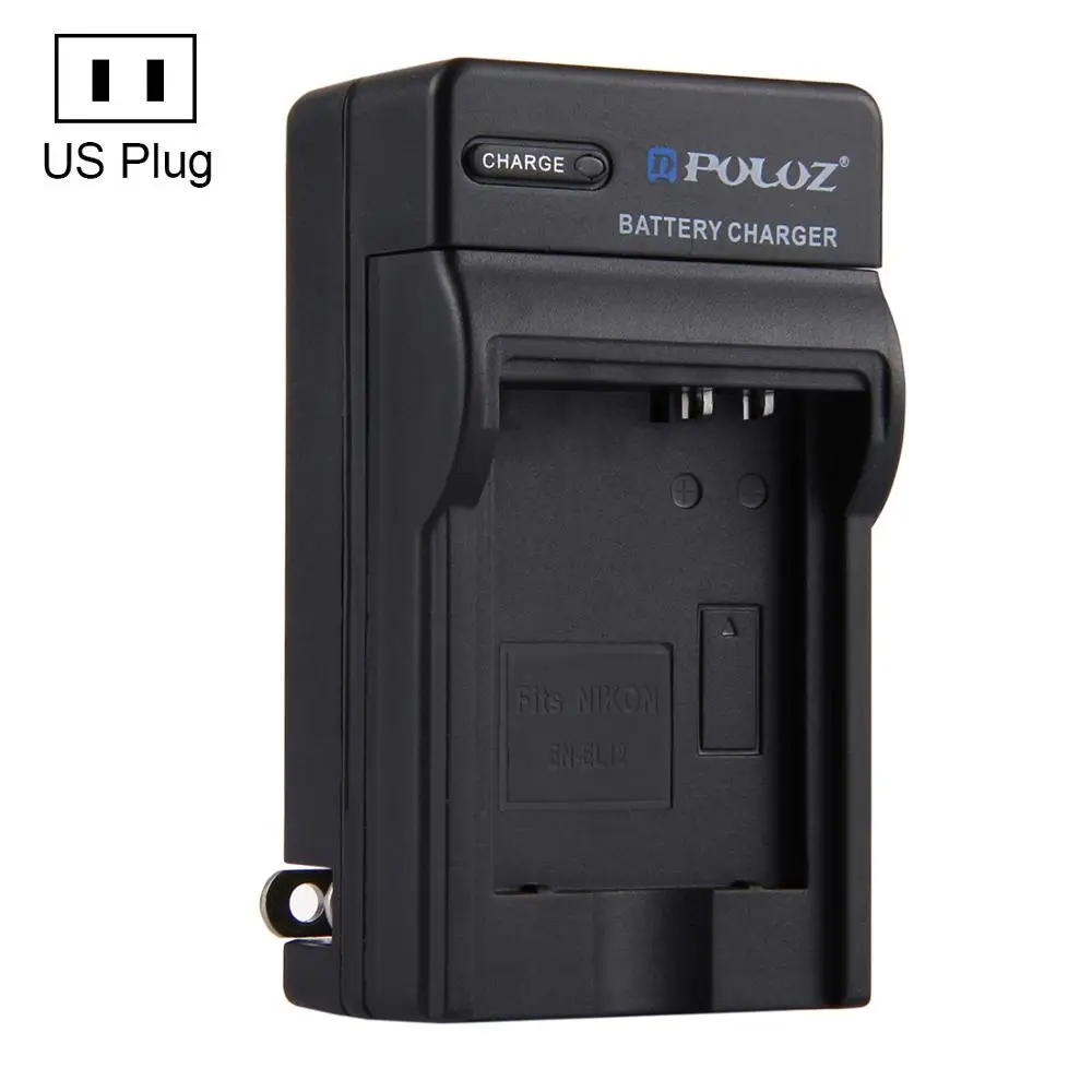 PULUZ US Plug Battery Charger USB Battery Travel Charger for Nikon D70