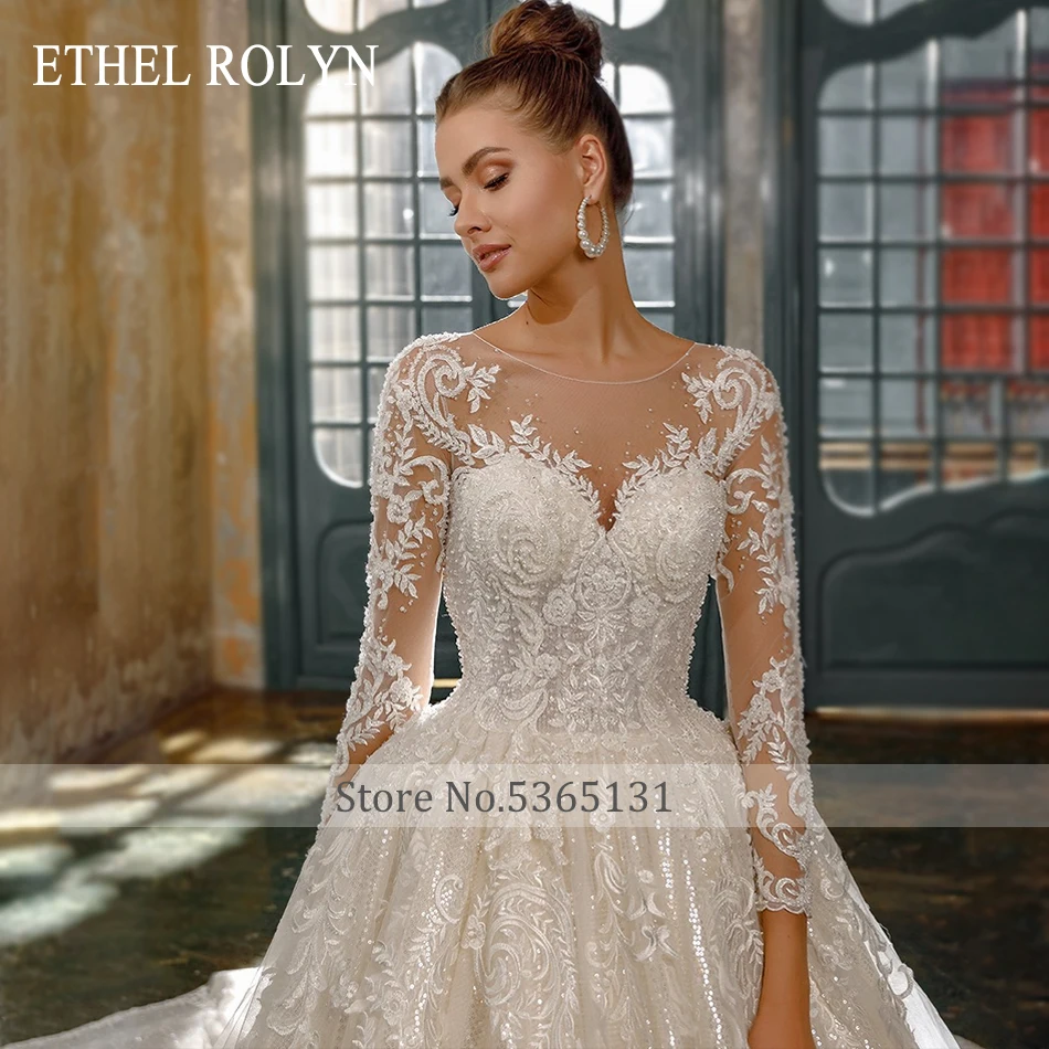 ETHEL ROLYN Luxury Ball Gown Wedding Dresses Exquisite Beaded Embroider Princess Sparkling Wedding Gown Vestidos De Novia