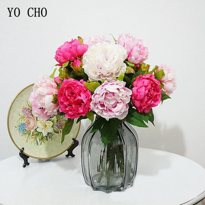 fake peonies artificial flower silk peony wedding decoration  (4)