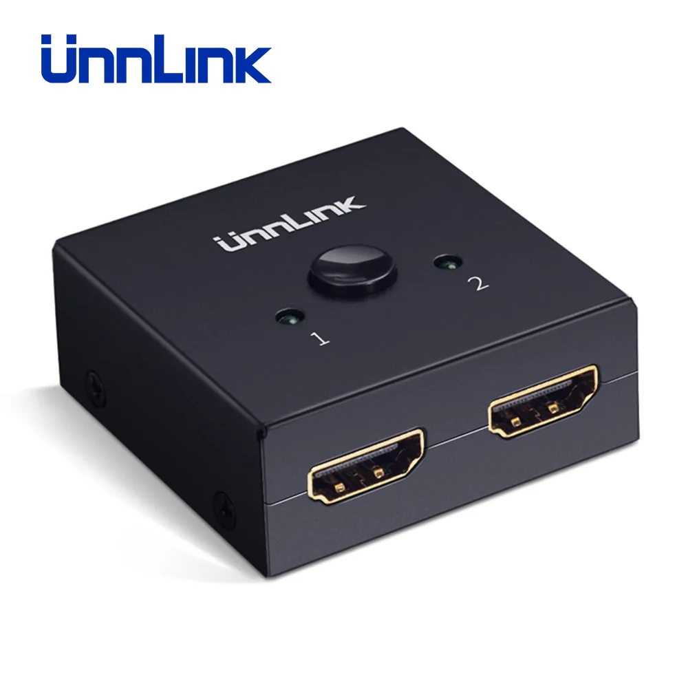 Unnlink HDMI Bi Direction Switch UHD 4K @ 30Hz 2X1 2 в 1 или 1X2 для компьютера TV Box Xbox one 360 PS3 PS4 проектор|hdmi