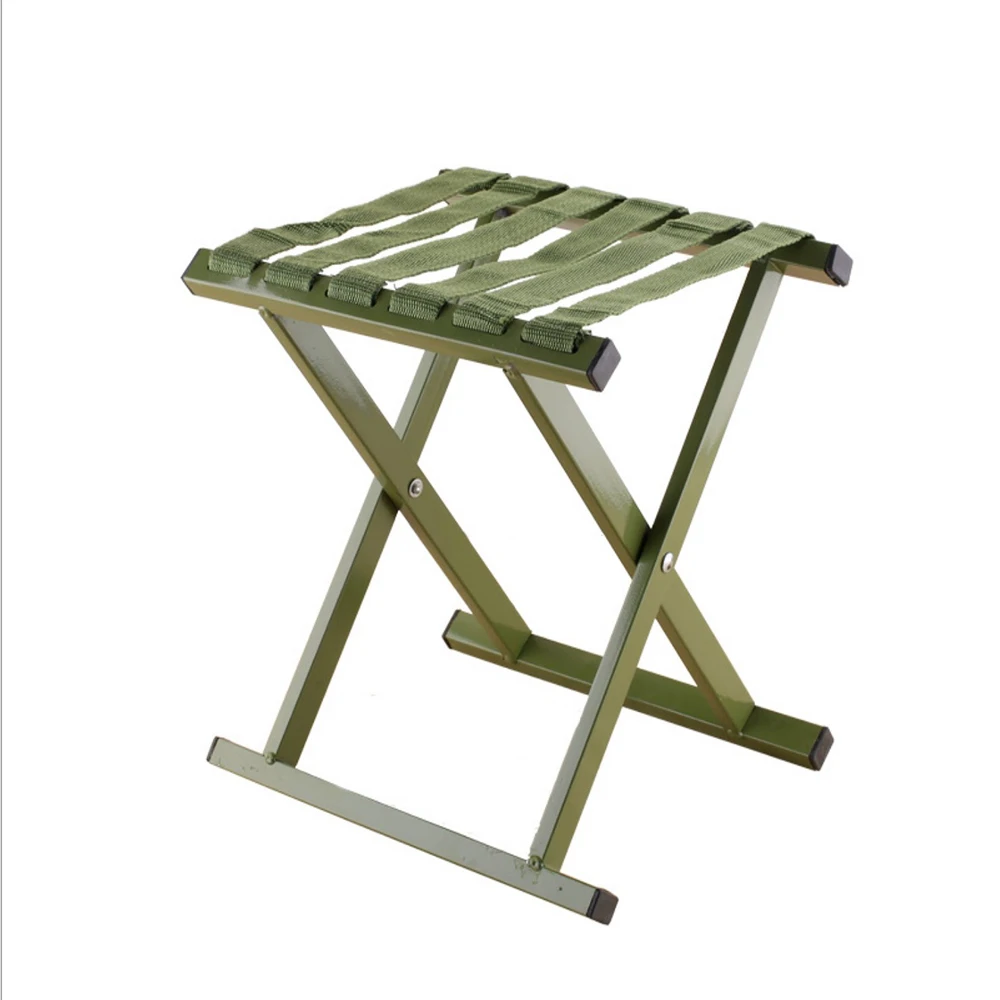 

Outdoor Foldable Camping Chair Military Chair Portable Folding Fishing Chair High Quality Aluminum Alloy 200kg Pressure