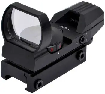 

Reflex Sight Adjustable Reticle (4 Styles) Red Green Dot Sight Tactical Riflescope 4 Reticle Patterns with 20mm/11mm