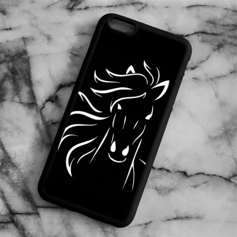 Многоцветный Чехол для телефона KETAOTAO Running Horse s для iPhone 4S SE 5 6 5C 5S 6S 7 8 SE X Plus XR XS XSMax чехол из мягкого ТПУ резины и силикона - Цвет: Многоцветный