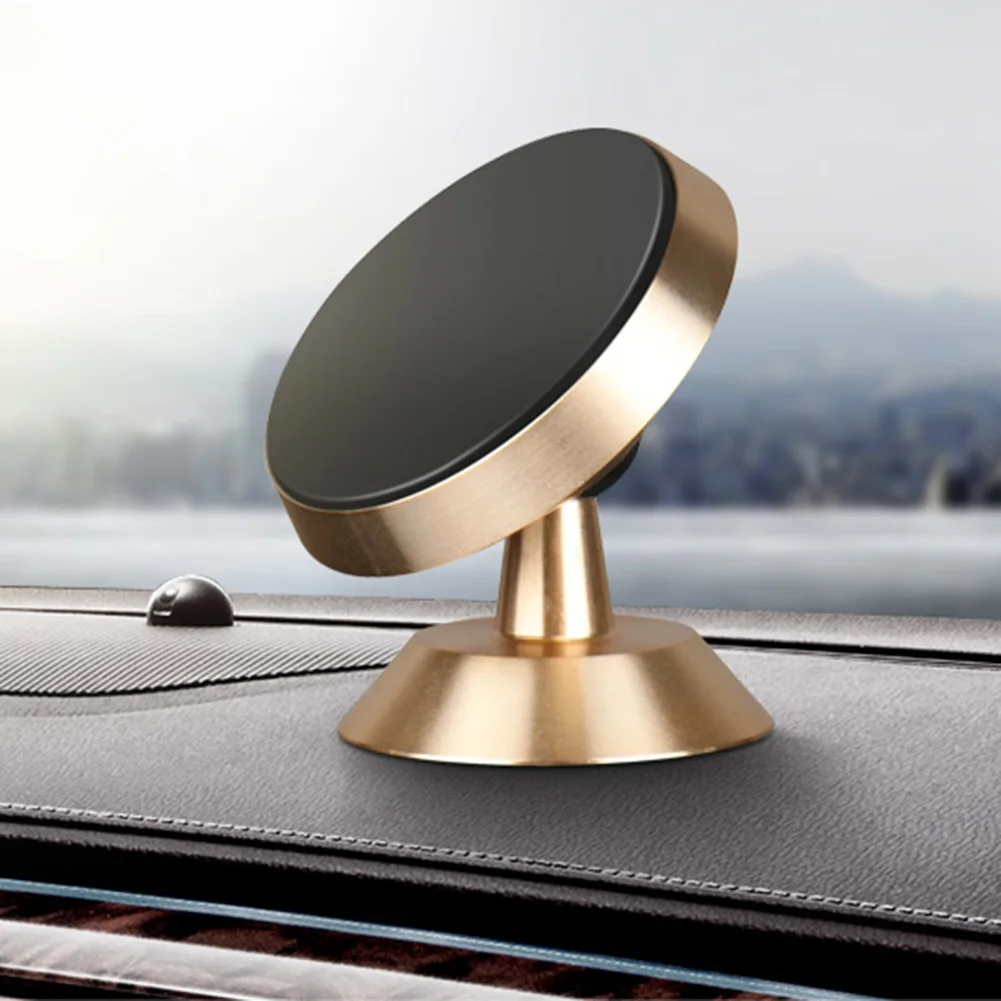 Gold Rotatable Автомобильный держатель для телефона, Супер магнитный держатель для приборной панели, подставка для телефона, держатель для вентиляции, кронштейн для iPhone 11 Pro Max XR XS X 6 7 8, универсальный - Цвет: Gold Rotatable