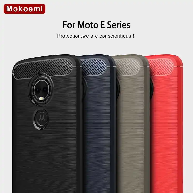 

Mokoemi Fashion Shock Proof Soft Silicone sFor Motorola Moto E6 E5 E4 Plus Case For Motorola Moto E5 Play Go Phone Case Cover