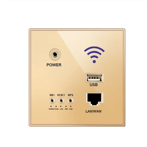 300 м 110~ 250 В Белый USB разъем беспроводной wifi usb зарядный разъем, настенный встроенный беспроводной маршрутизатор AP, 3g wifi ретранслятор - Цвет: gold