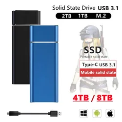Disque dur externe Portable de 2.5 pouces, avec capacité de 2 to, 4 to, 6 to, 8 to, pour ordinateur de bureau 