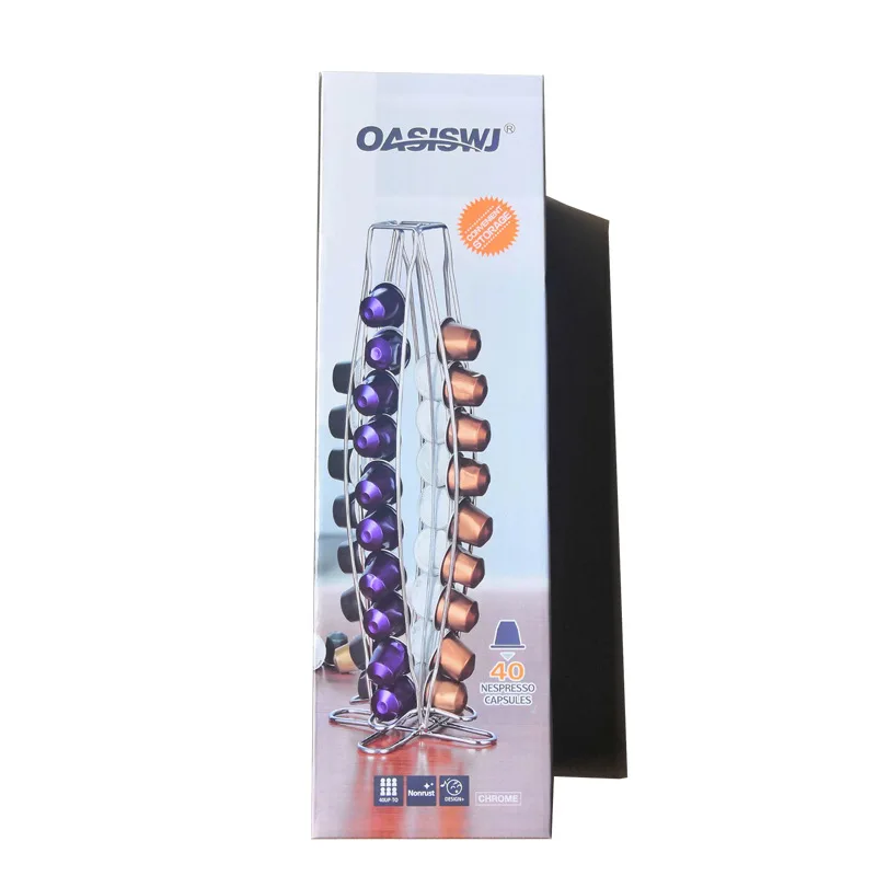 Oasiswj кофе капсулы стойки большой живот проволока стойки Nespresso капсулы для стойки 40