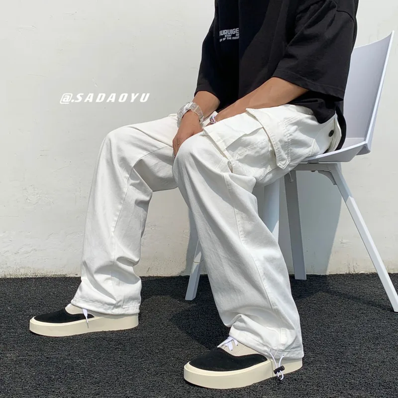 RWCFZJP Spring Streetwear Baggy Pants Men Striped Jogger Pants Black White  Casual Men's Jogging Sweatpants Black XL at Amazon Men's Clothing store