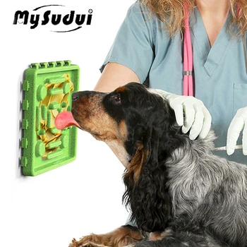

MySudui Dog Puzzle Bowl Silicone Interactive Slow Feeding Dispensing Mat Pet Dog Training Games Feeder Bowl Anti slip Chihuahua