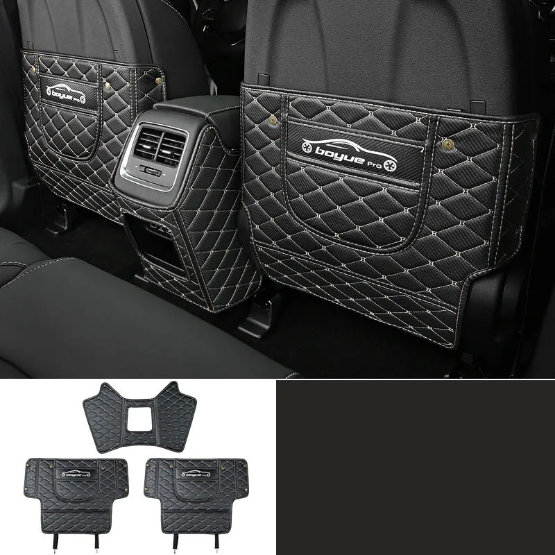 Fiber Leather Car Seat Cover Anti-kick Mat for Geely Azkarra Boyue Pro Atlas Emgrand 2020 2021 Carbon 2022 | Автомобили и