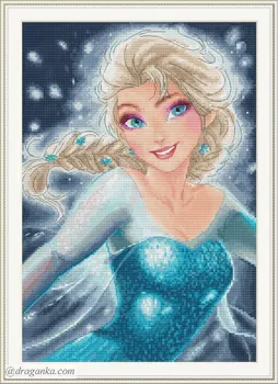 

GG Gold Collection Counted Cross Stitch Kit Cross stitch RS cotton with cross stitch Merejka Frozen Dream Princess Aisha