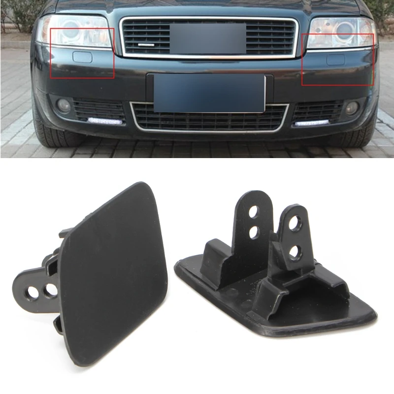 

1Pair Car Front Left Right Headlight Washer Jet Spray Nozzle Cap Cover For BMW X5 E70 Styling