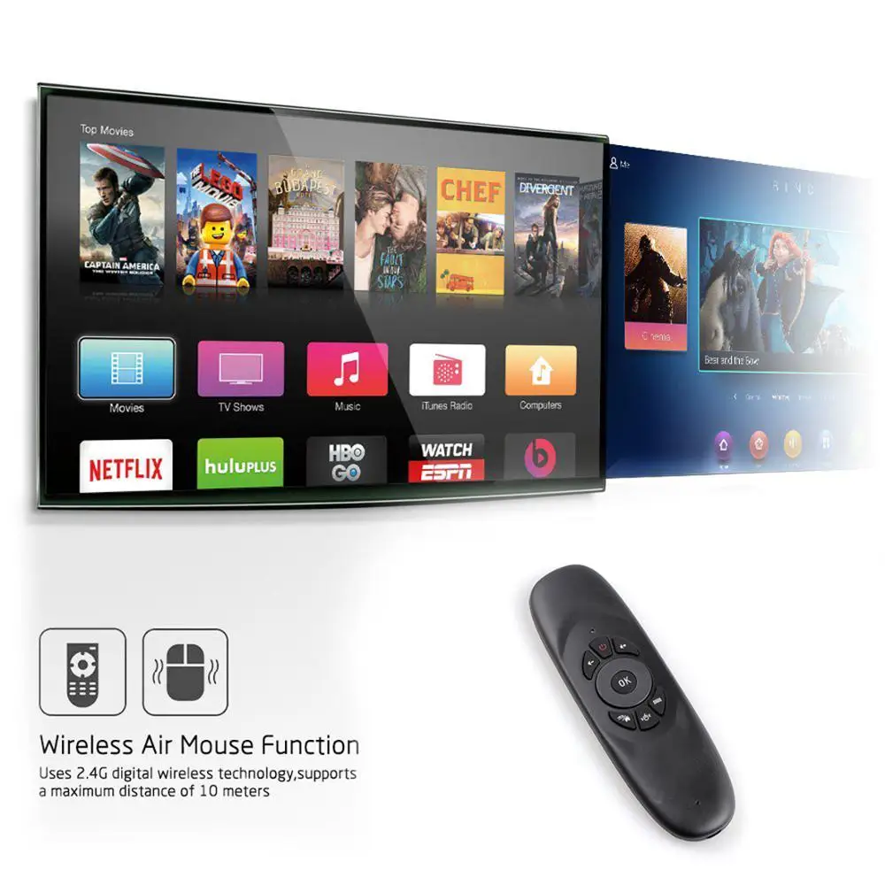  C120 Portuguese 2.4G Gyroscope Air Mouse Mini Wireless Keyboard English for Android Smart TV Box PC