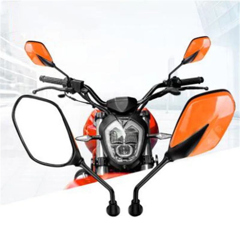 Красочные 8 мм 10 мм Винтовые moto зеркала заднего вида rbike части unviersal электрические moto зеркало заднего вида для мотоцикла аксессуары