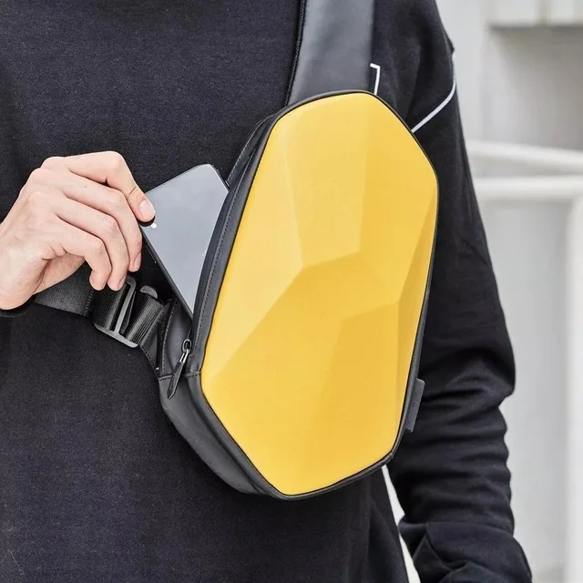 Xiaomi BEABORN Polyhedron PU Рюкзак крутая Сумка водонепроницаемая модная спортивная сумка для отдыха нагрудная сумка для путешествий кемпинга - Цвет: Yellow