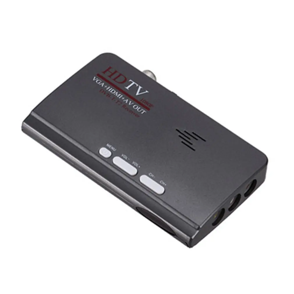 VGA DVB-T2 цифровой ТВ приемник сигнала Декодер мини ТВ телеприставка с пультом дистанционного управления адаптер питания