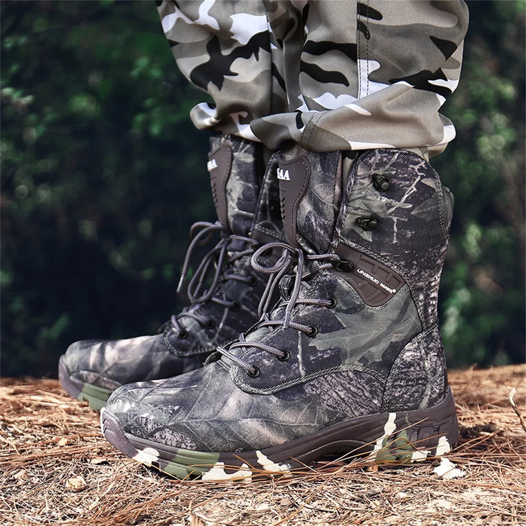 SAGACE/мужские уличные камуфляжные кроссовки, походные ботинки, туристические водонепроницаемые армейские ботинки, Нескользящие дезодорирующие ботинки