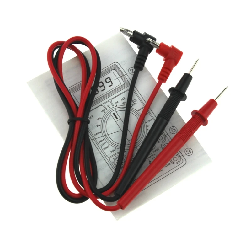 Mini Digital LCD Multimeter With Buzzer Voltage Ampere Meter Test Probe DC AC