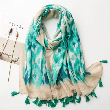 

Women Fashion Geometric Cotton Viscose Shawl Scarf Lady High Quality Wrap Warm Pashmina Stole Bufandas Muslim Hijab 180*90Cm