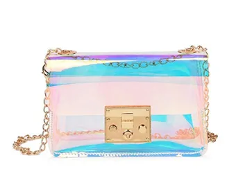 

2019 New Women Handbag Laser Hologram Leather Shoulder Bag Lady Single Shopping Bags Large Capacity Casual Tote Bolsa Silver