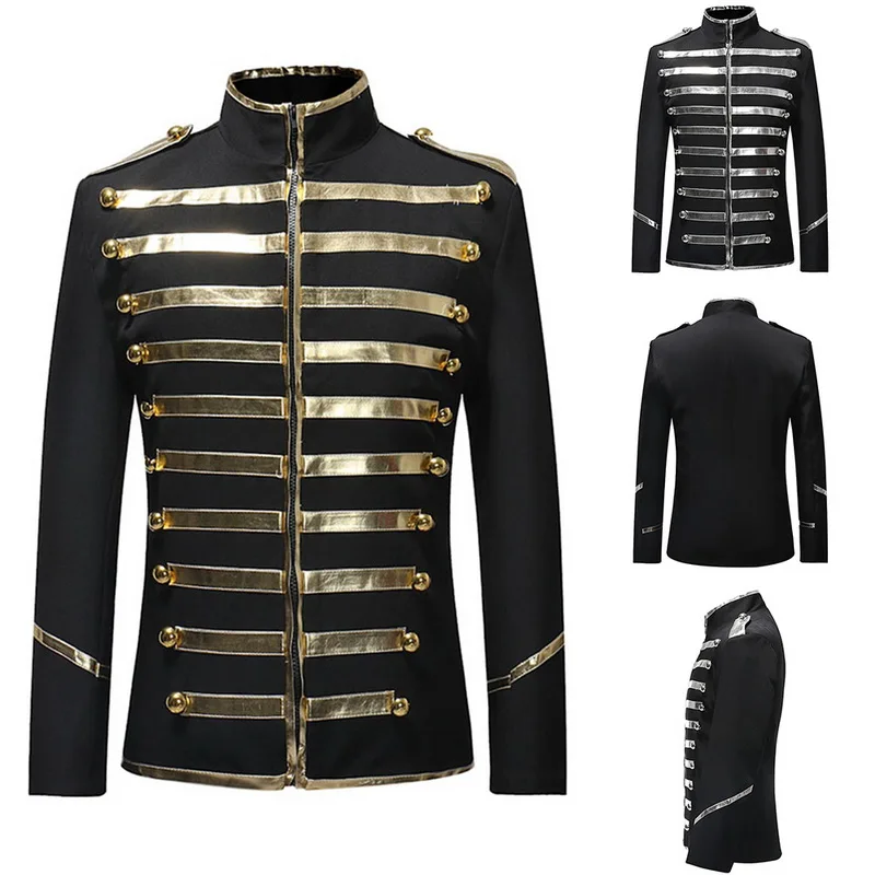 Осень весна блесток сценический костюм куртка Мужские вечерние платье костюм Мода Цифровая Печать Повседневный Театральный Костюм Блейзер