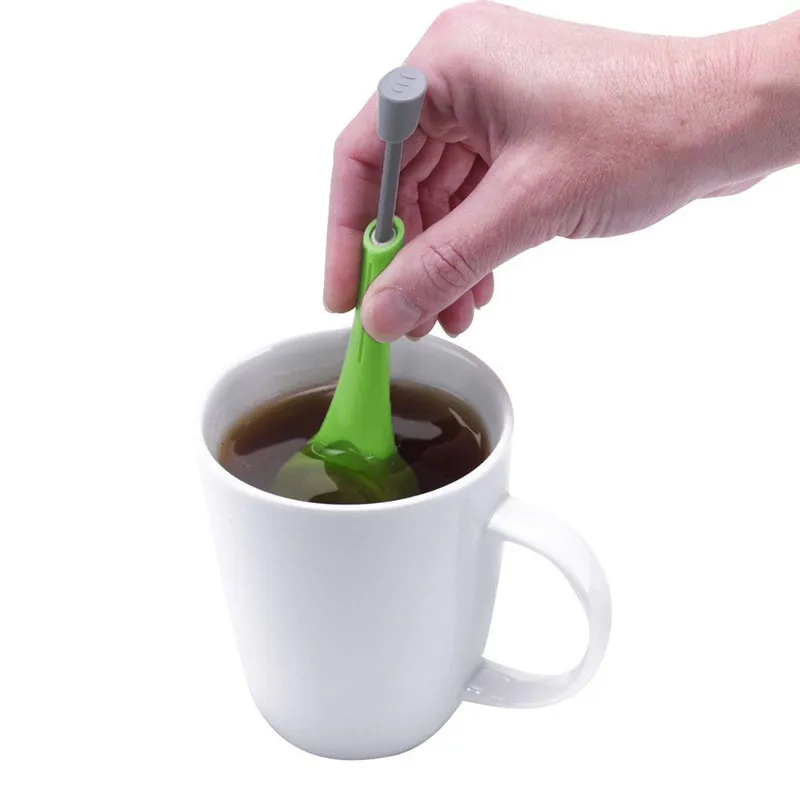 Tea Infuser Gadget Press Food Grade Silicone Coffee & Tea Strainer Kitchen Tools Kitchen Accessories