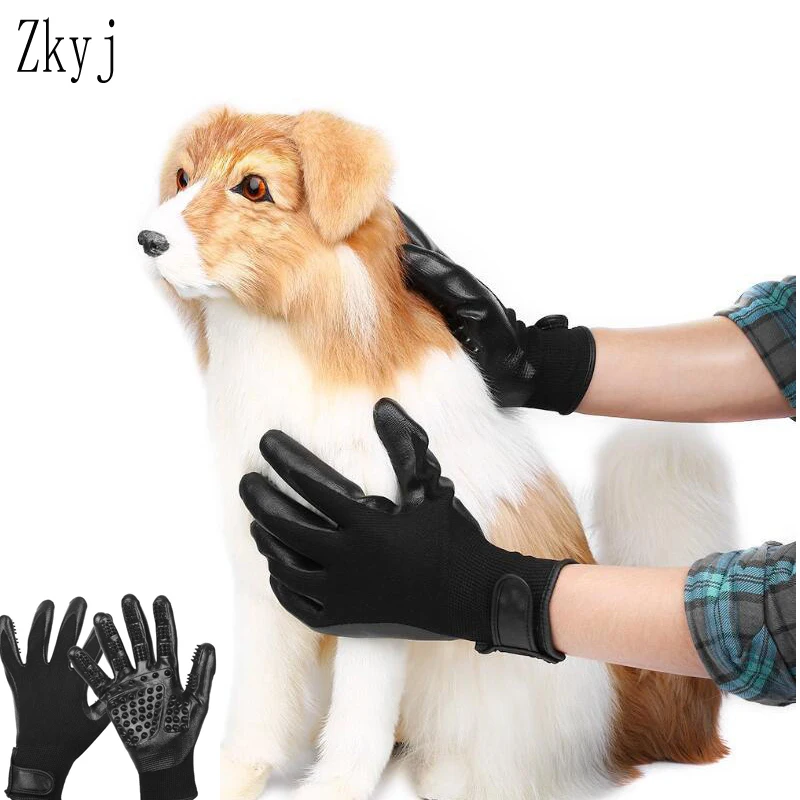 Новая перчатка для груминга кошек мягкая резиновая щетка удаления шерсти