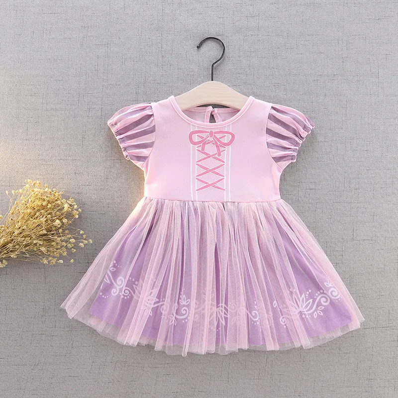 

2019 New Style Sophia Princess Dress Girls Children Spring And Summer Autumn Dress Short Sleeve New Style Birthday Skirt
