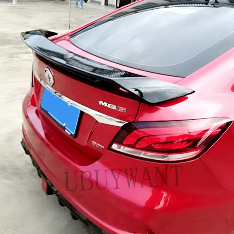 

UBUYUWANT For MG 6 MG6 2017-2019 ABS Plastic Primer Color Exterior Rear Spoiler Tail Trunk Boot Wing Decoration Car Styling