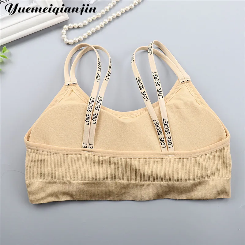 Women Sexy Seamless Bra With Chest Pad Letter Print Strap Breathable Sports Bra Top Underwear Tube Top Female Lingerie Women Sexy Seamless Bra With Chest Pad Letter Print Strap Breathable Sports Bra Top Underwear Tube Top Female Lingerie