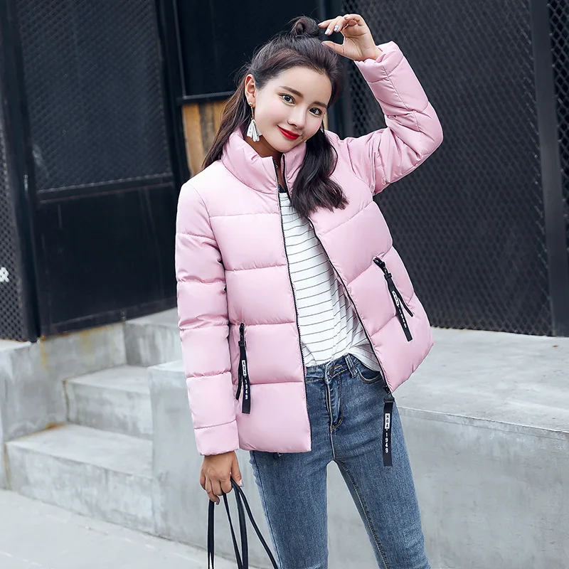

2018 Women's Short Fall And Winter Clothes New Style Korean-style down Jacket Cotton-padded Clothes Coat Slim Fit Fashion WOMEN'
