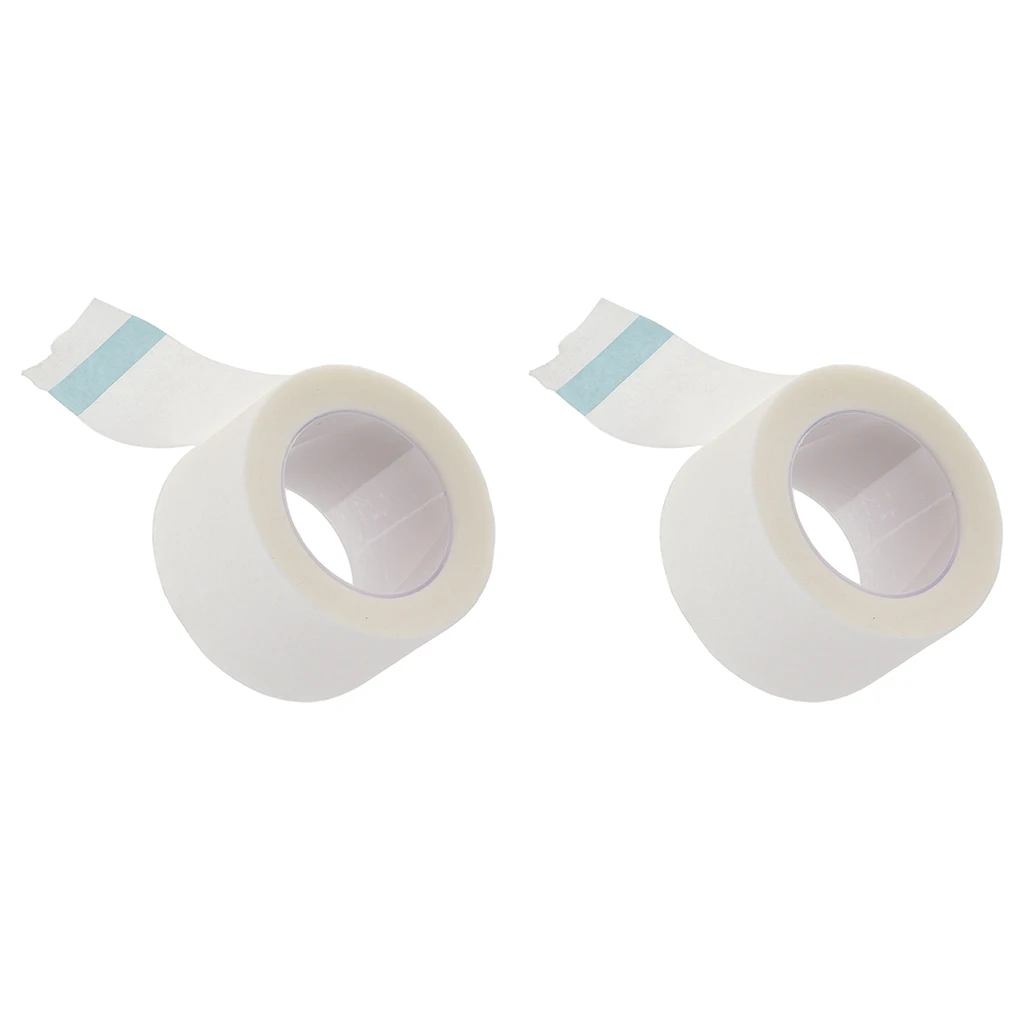 2 Rolls Non-woven Fabric Adhesive Lashes Tape For Eyelash Extensions Grafting