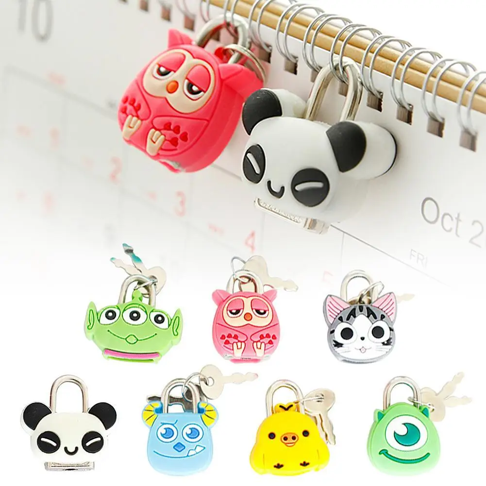Mini Travel Suitcase Lock Diary Pencil-box Protector Luggage Mailbox Metal Security Tool Cartoon Padlock Anti-theft | Строительство и