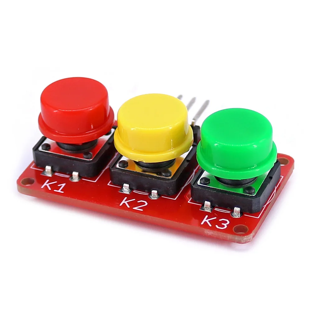 sensor module touch sensor module 3 Channel colorful big key analog button 3-CH red yellow green keys compatible for Arduino