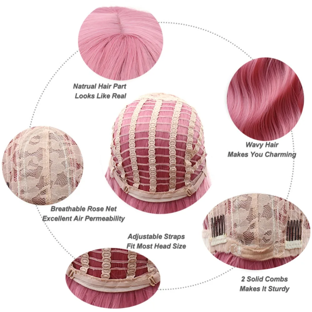 pink wig detail