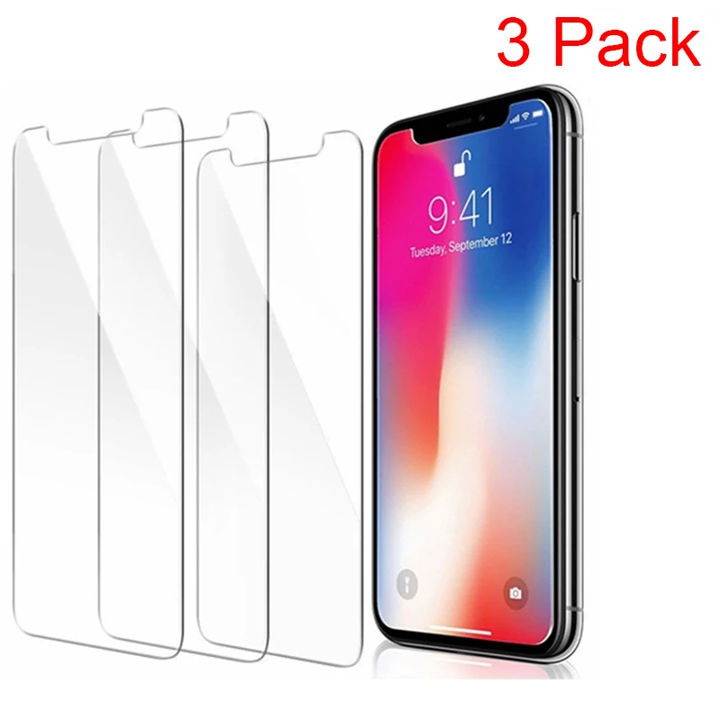 Комплект из 3 предметов упак./лот защита для экрана закаленного стекла iPhone 11 Pro Max X