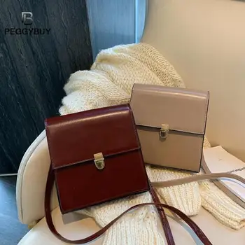 

Fashion Simple Small Square Bag Women's Designer Handbag 2019 High-quality PU Leather Chain Mobile Phone Shoulder bags Handbag