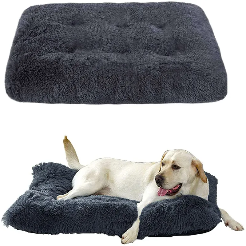 Bed Long Plush Calming Anti-Slip Pet - PeticaDeals