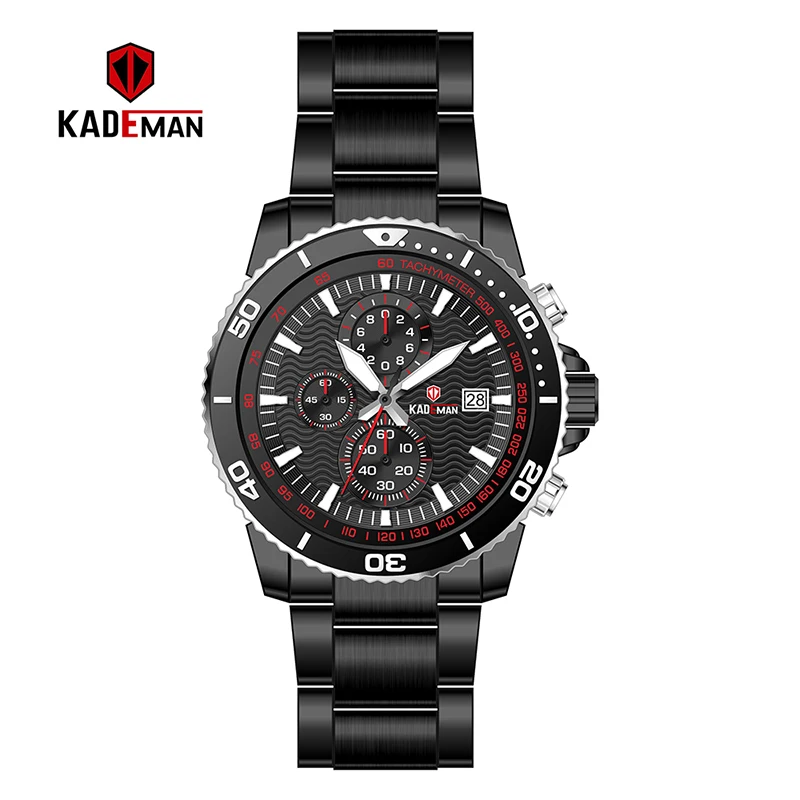 861-BW-RE-B Kademan Топ Бренд роскошные часы новые модные спортивные часы Время и дата часы 861 модель - Цвет: 861-BW-RE-B