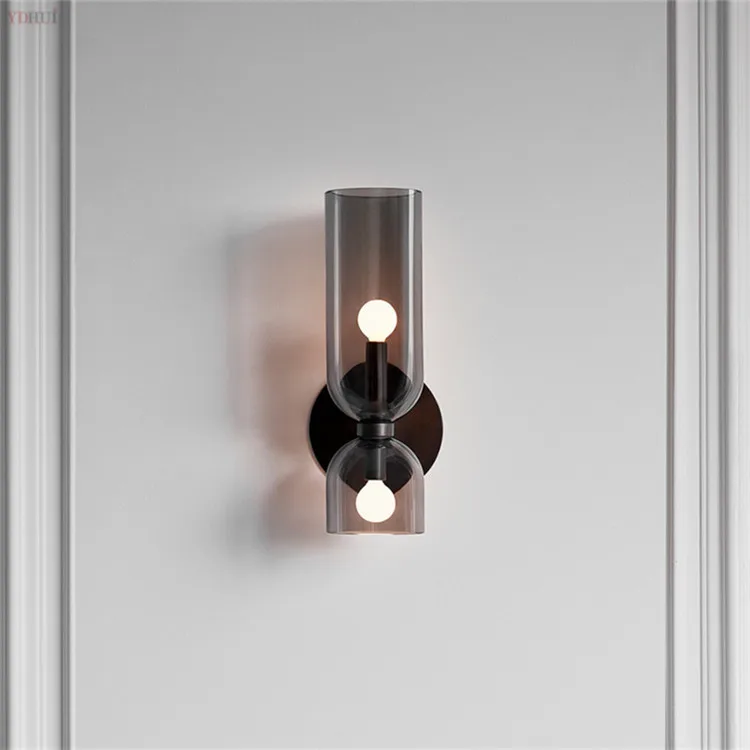 Простой современный ресторан креативный стеклянный настенный светильник Скандинавская гостиная прихожая прикроватная лампа художественный дизайнерский настенный светильник