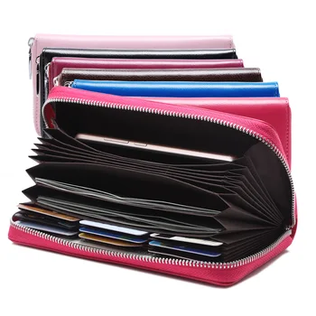 

Genuine Leather Card Bag Purse Fashion Women's Wallet Customizable Gift Korean-style Organ Genuine Leather Card Bag